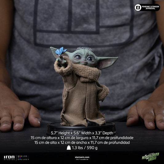 Grogu Statue Butterfly Wonder Star Wars Mandalorian Movie Legacy Replica 1/4 Figur
