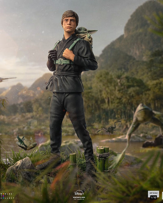 Luke Skywalker & Grogu Statue aus Star Wars als Art Scale 1/10 Figur
