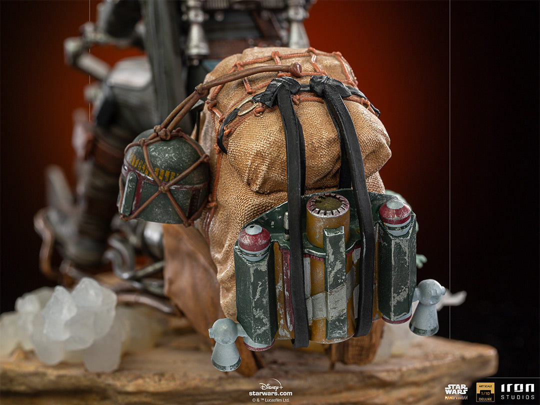 The Mandalorian on Speederbike Statue Star Wars Art Scale 1/10 Figur