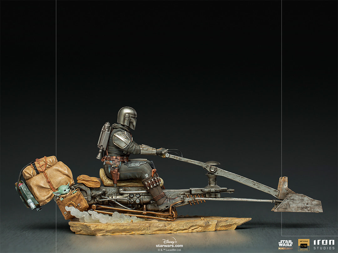 The Mandalorian on Speederbike Statue Star Wars Art Scale 1/10 Figur