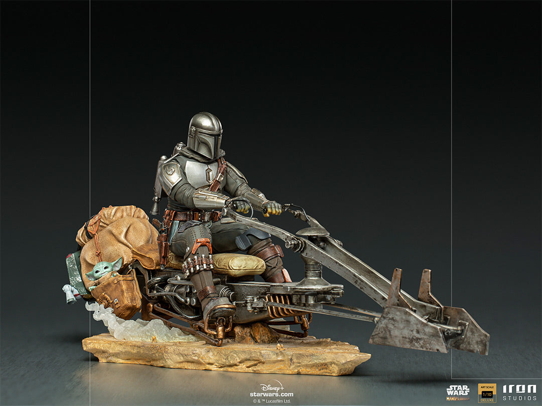 The Mandalorian on Speederbike Statue Star Wars Art Scale 1/10 Figur