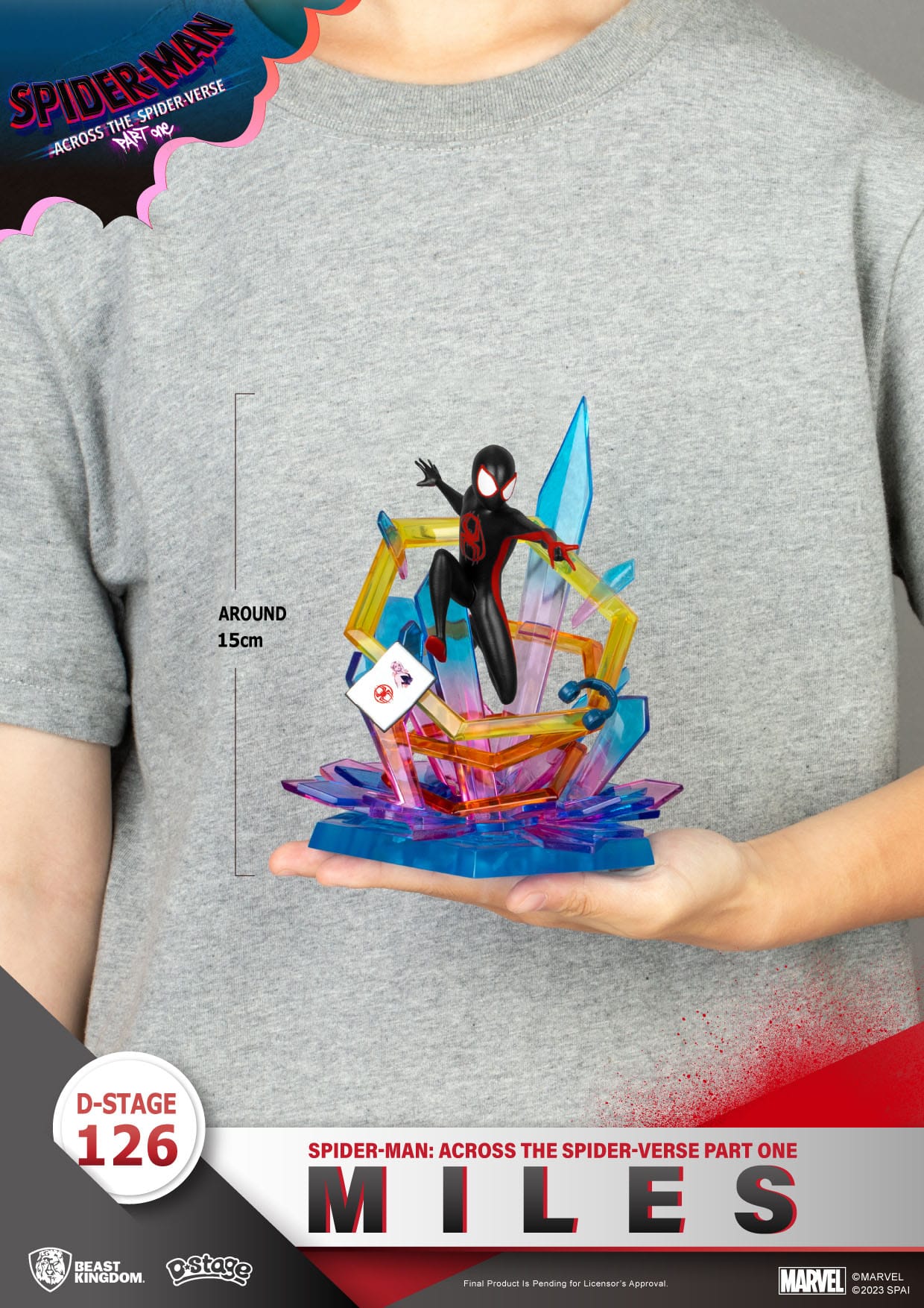 Miles Morales Statue aus Spider-Man: Across the Spider-Verse Marvel 15cm D-Stage Figur