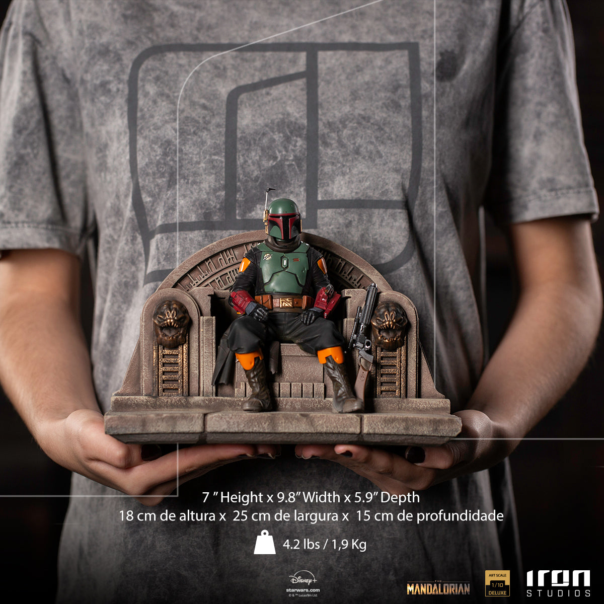 Boba Fett Statue Star Wars Disney Mandalorian Art Scale 1/10 Figur