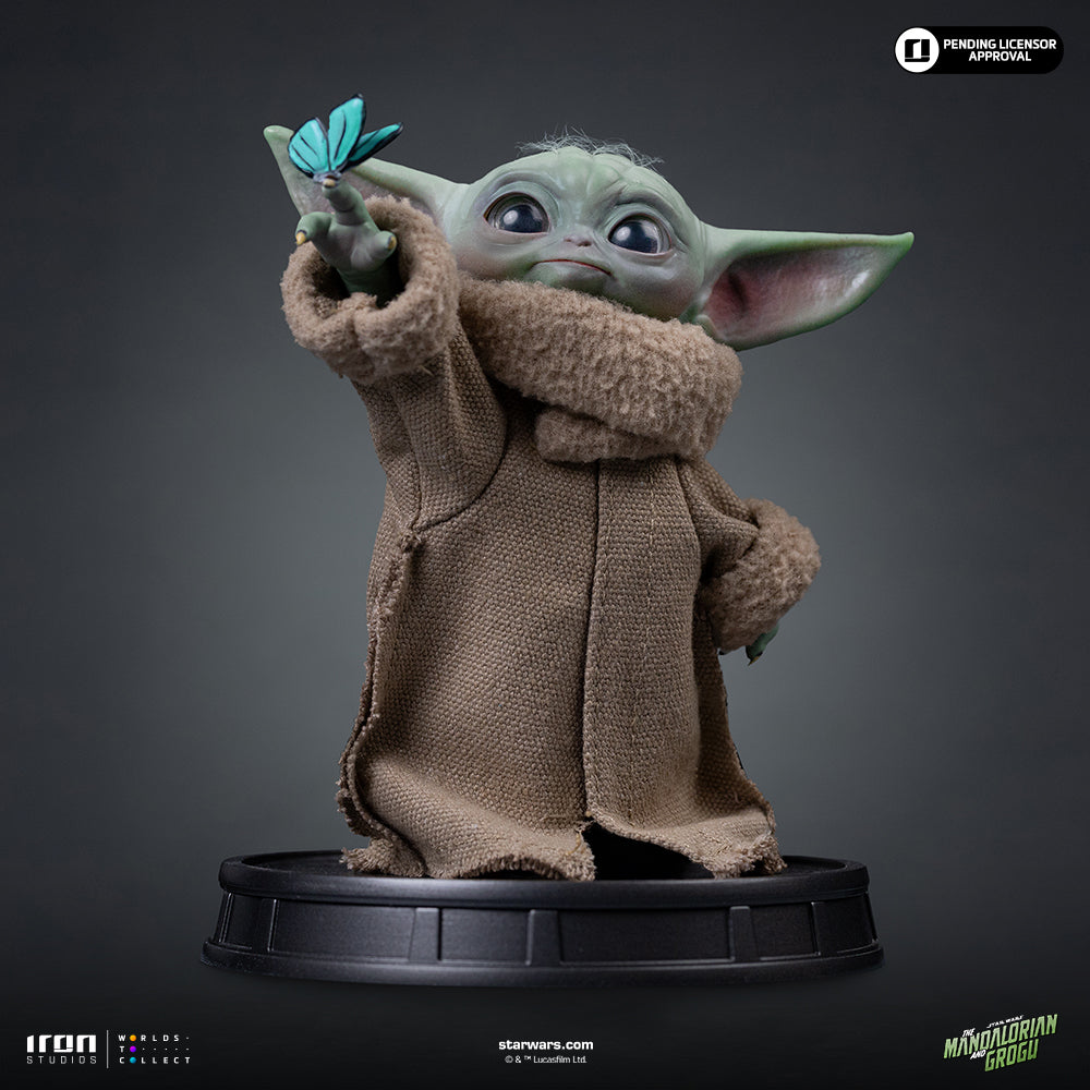 Grogu Statue Butterfly Wonder Star Wars Mandalorian Movie Legacy Replica 1/4 Figur