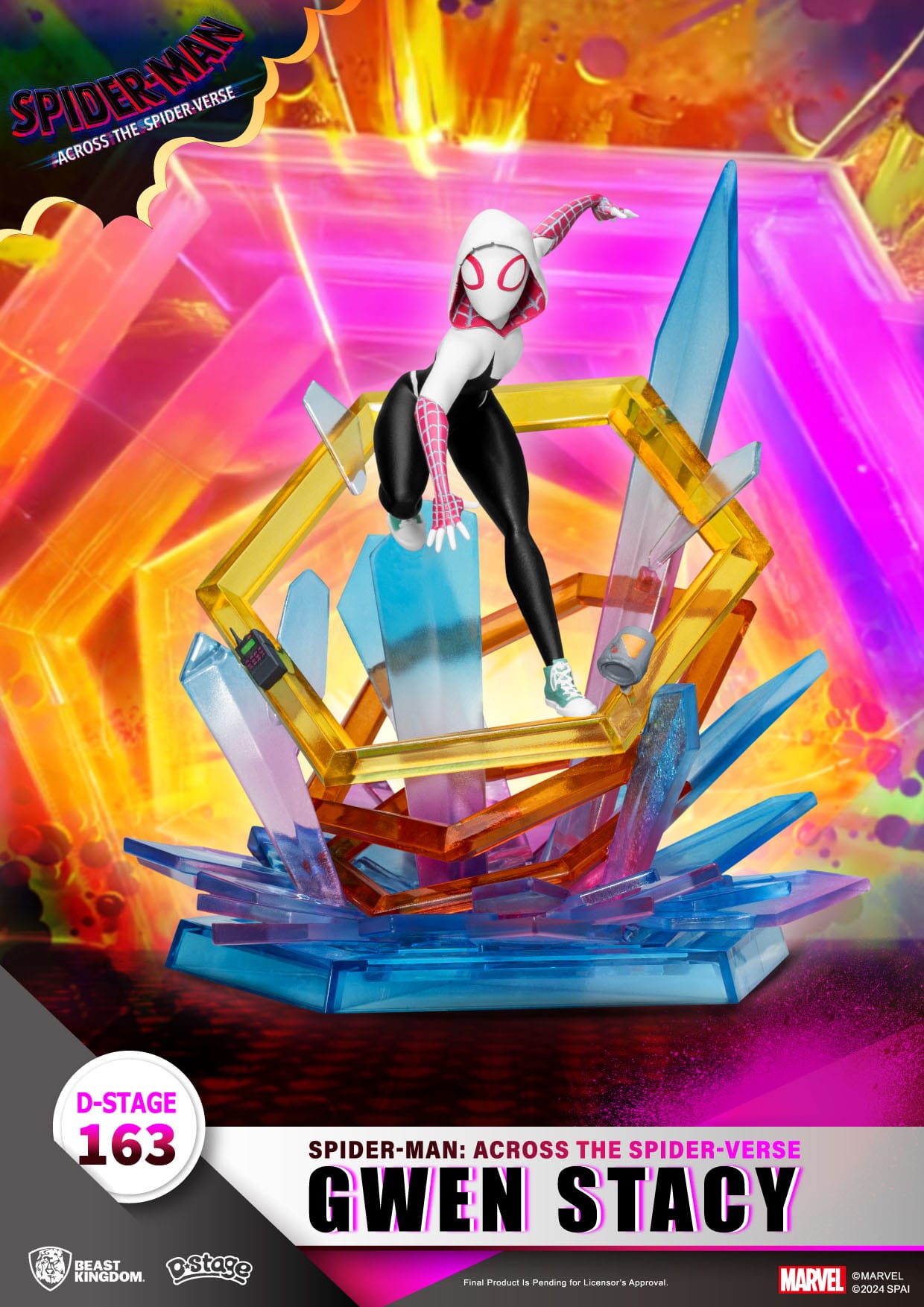 Gwen Stacey Statue aus Spider-Man: Across the Spider-Verse Marvel 15cm Beast Kingdom D-Stage Figur