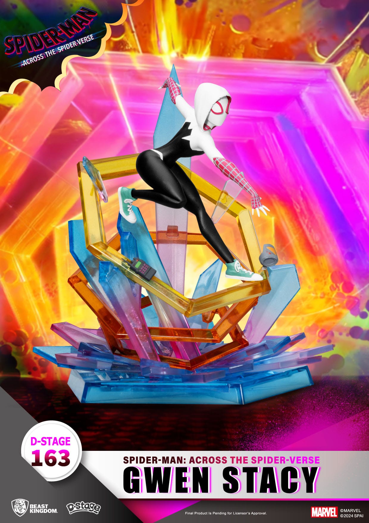 Gwen Stacey Statue aus Spider-Man: Across the Spider-Verse Marvel 15cm Beast Kingdom D-Stage Figur