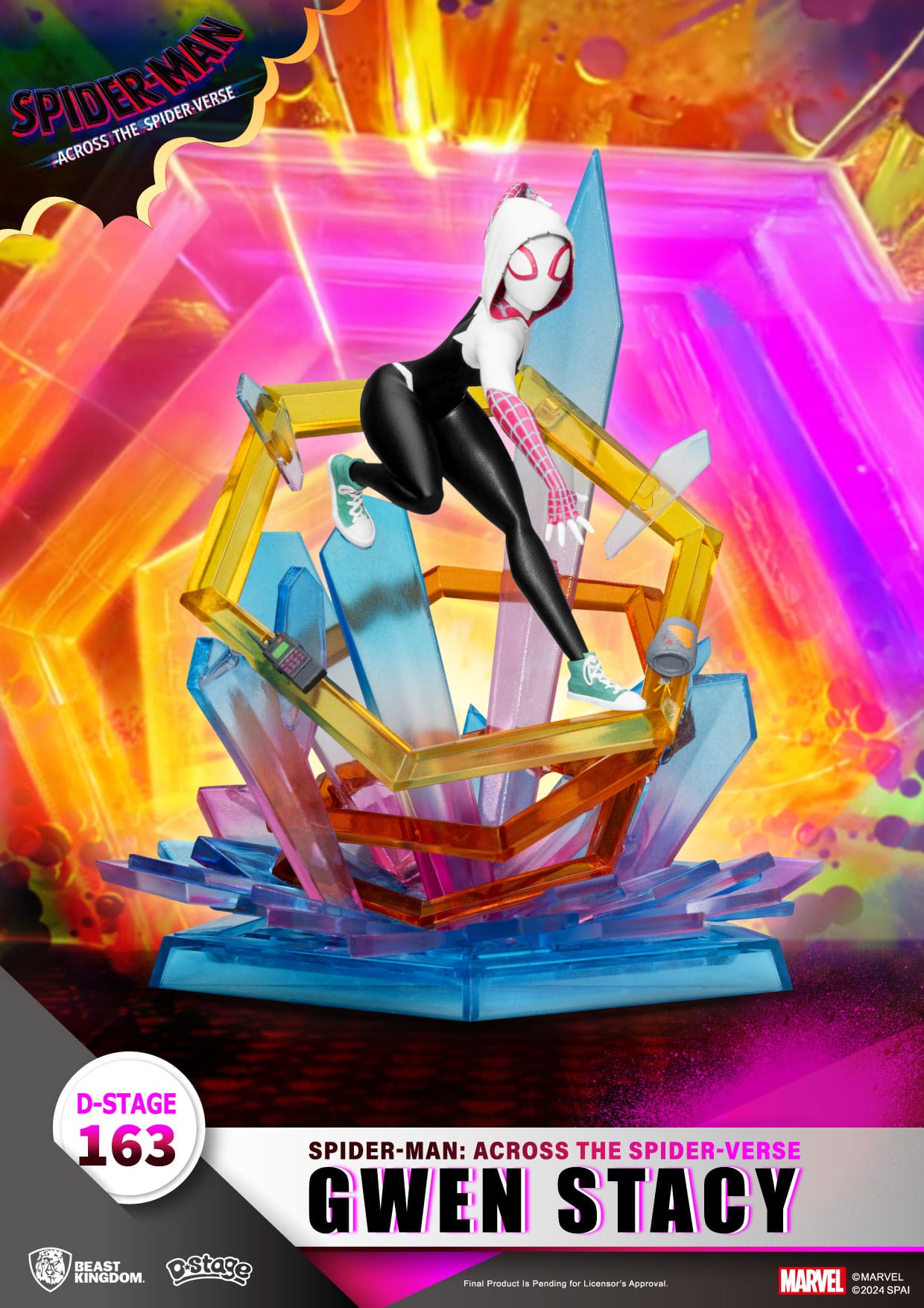 Gwen Stacey Statue aus Spider-Man: Across the Spider-Verse Marvel 15cm Beast Kingdom D-Stage Figur