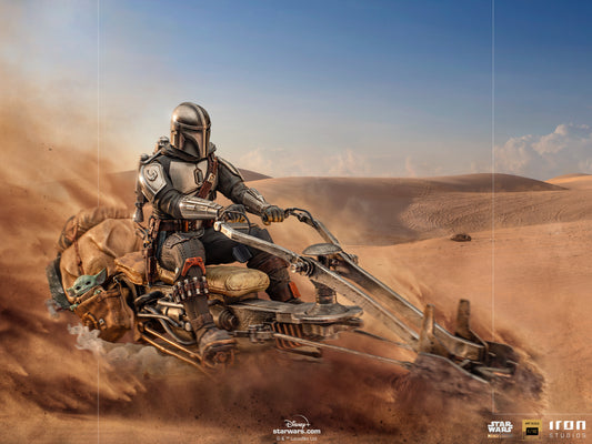 Mandalorian auf Speederbike Statue 1/10 (The Mandalorian) - Collectiblix