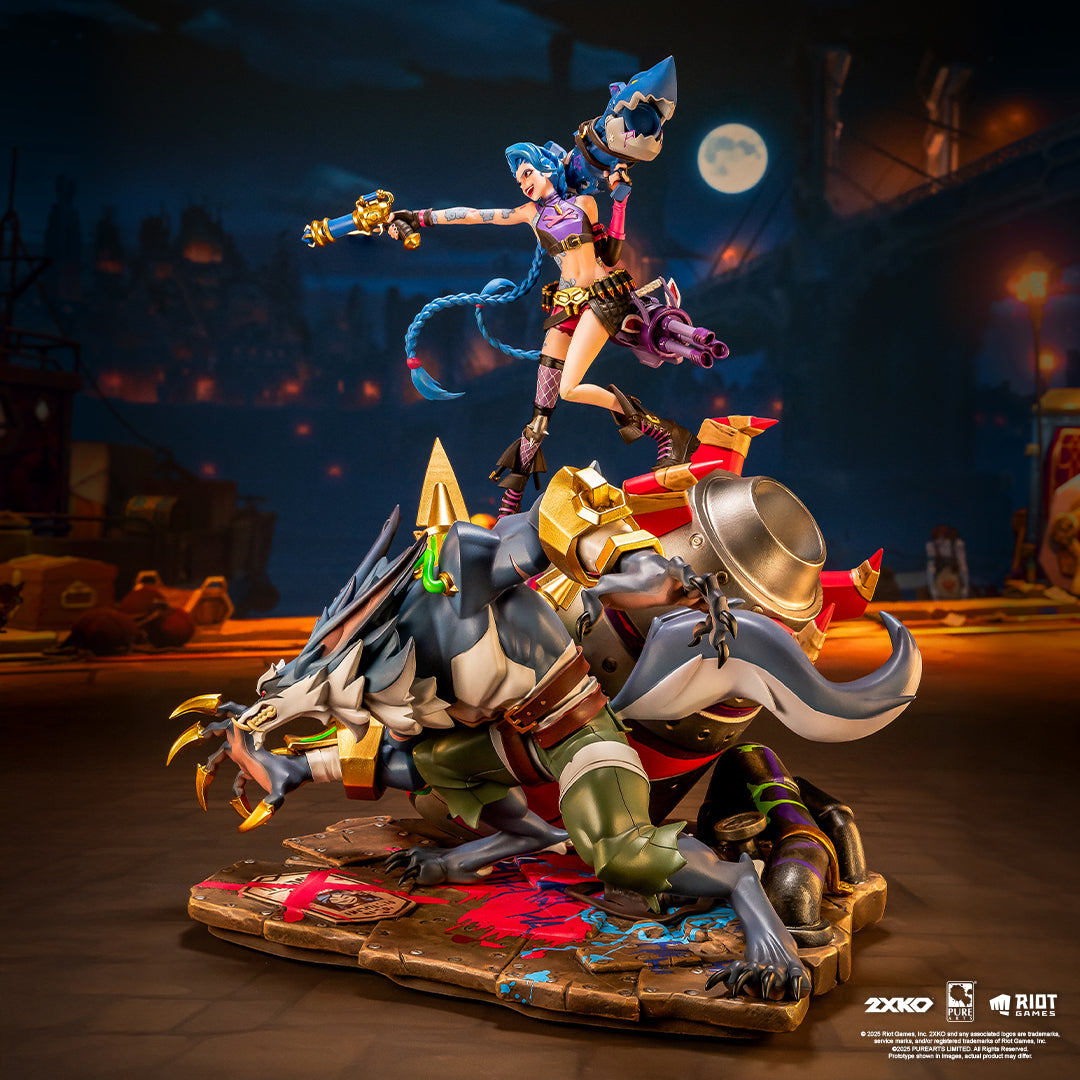 Jinx & Warwick Statue 2XKO League of Legends Pure Arts 1/10 Scale