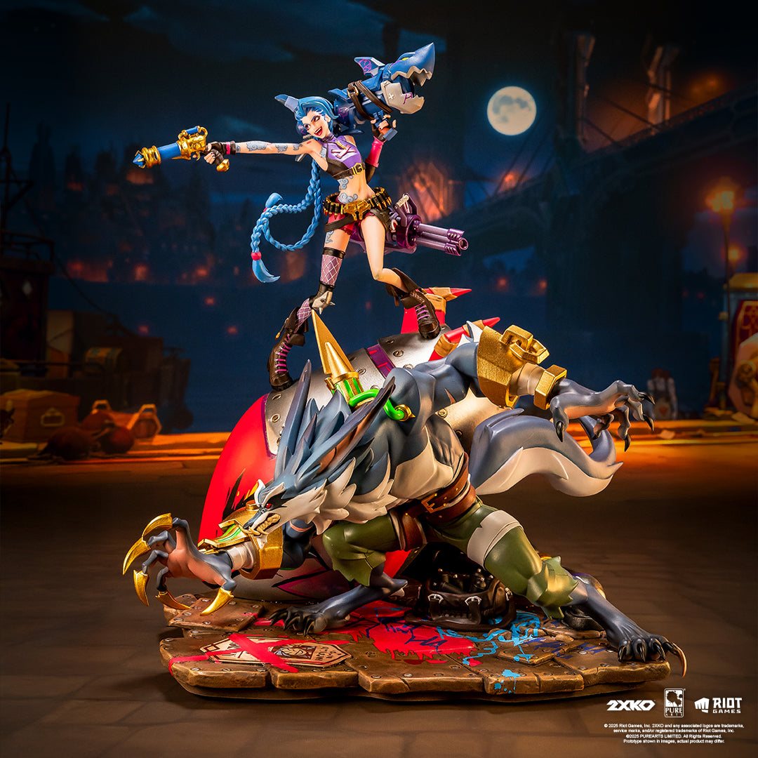Jinx & Warwick Statue 2XKO League of Legends Pure Arts 1/10 Scale