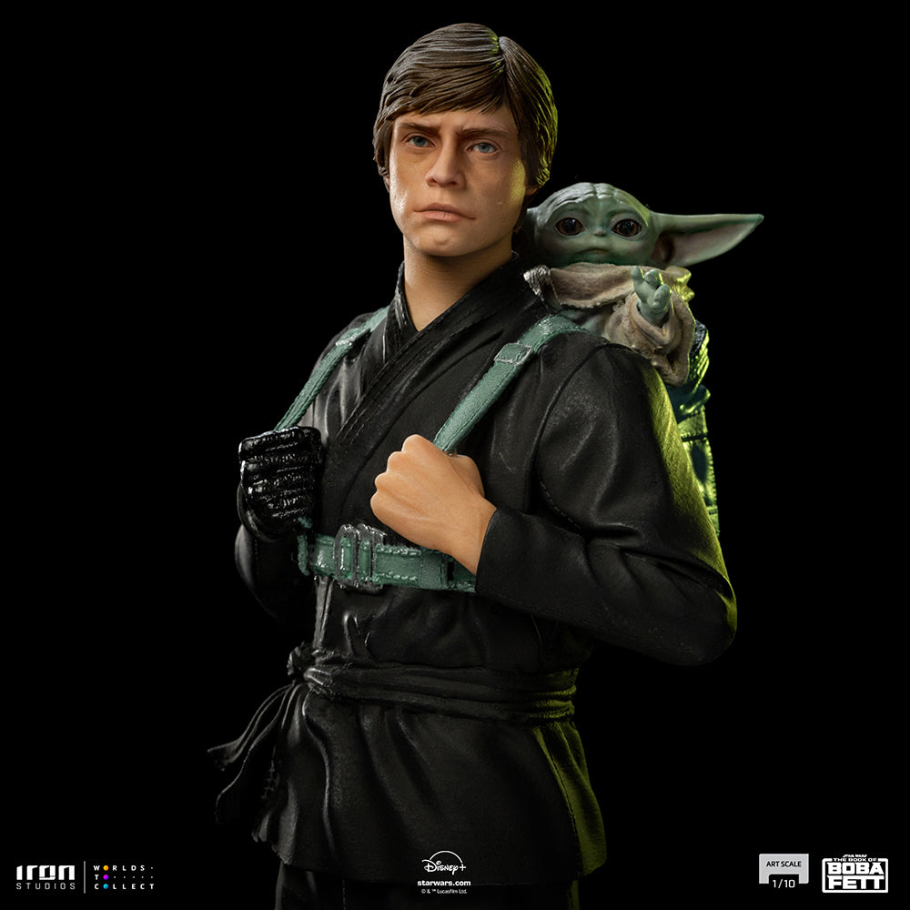 Luke Skywalker & Grogu Statue aus Star Wars als Art Scale 1/10 Figur