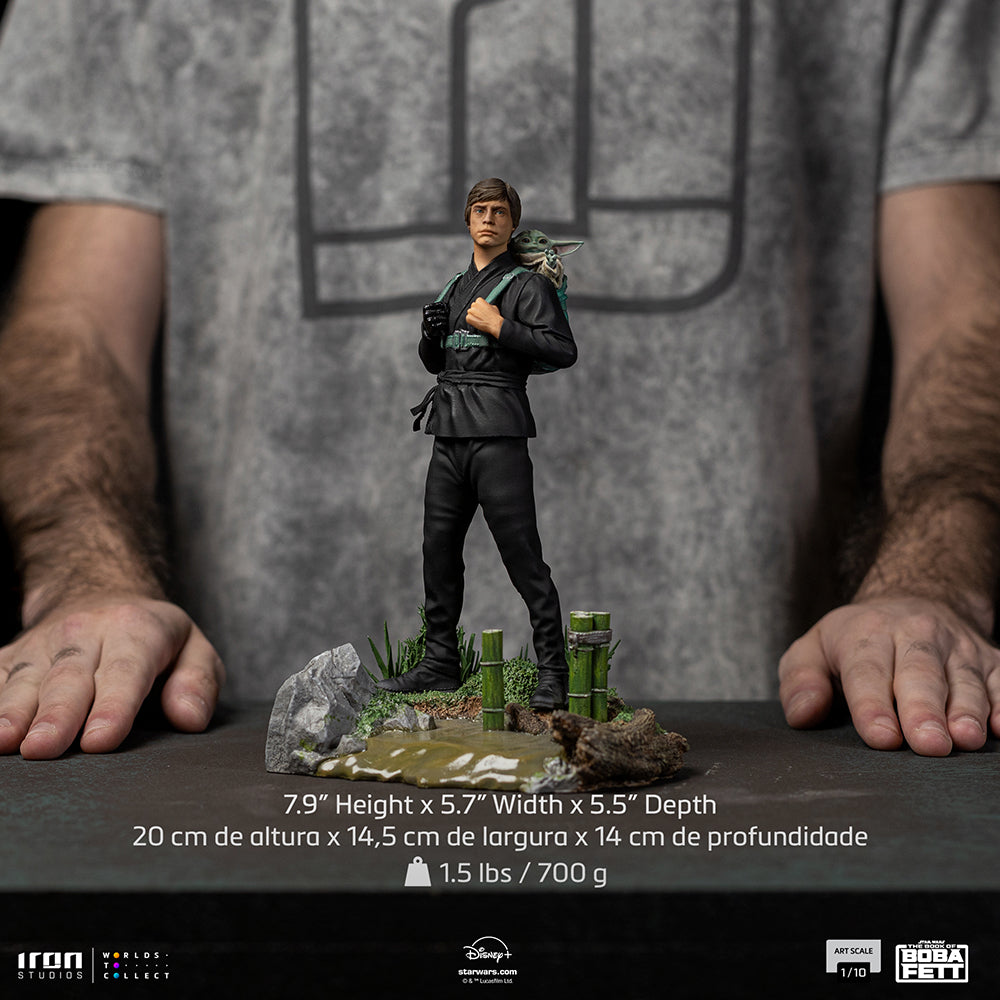Luke Skywalker & Grogu Statue aus Star Wars als Art Scale 1/10 Figur