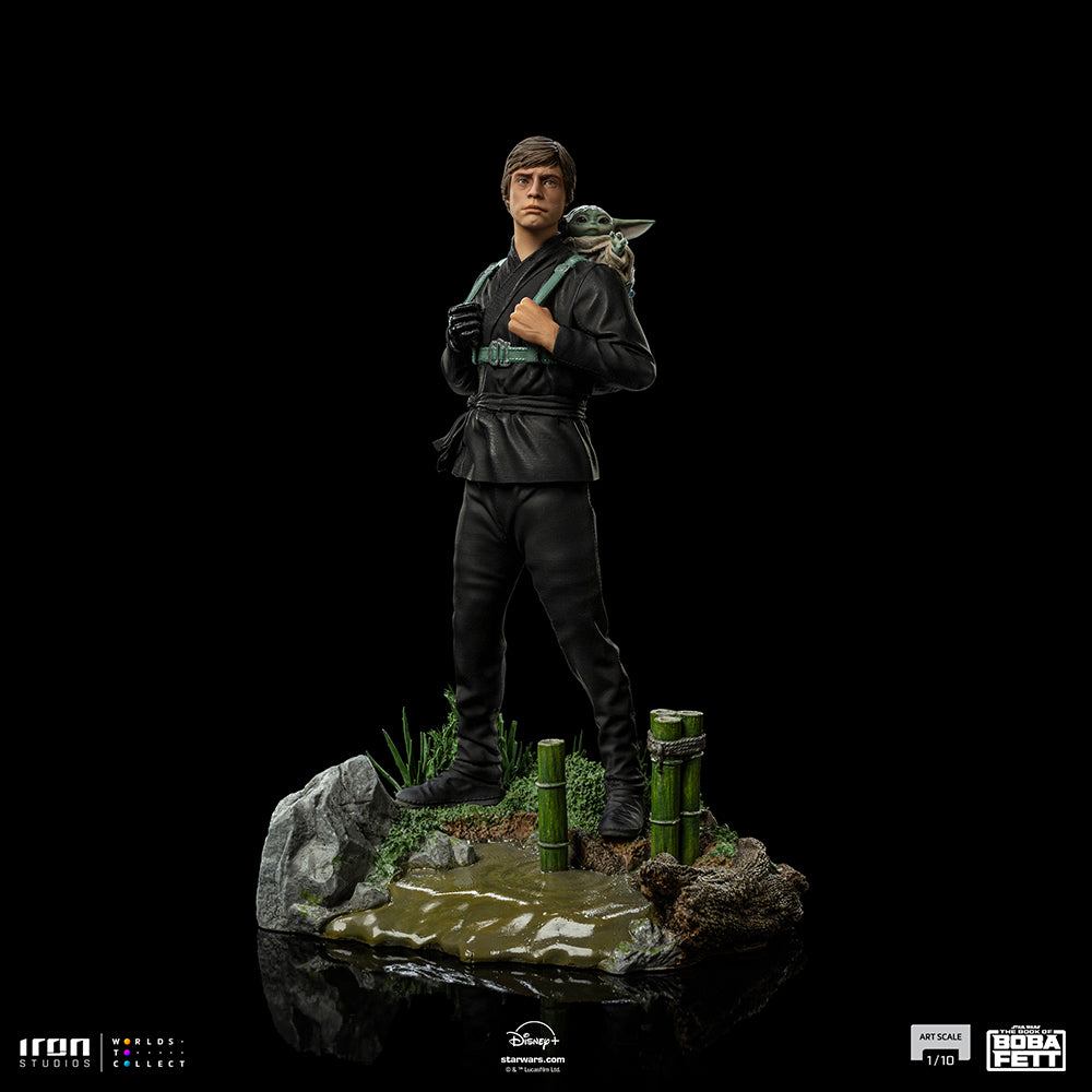 Luke Skywalker & Grogu Statue aus Star Wars als Art Scale 1/10 Figur