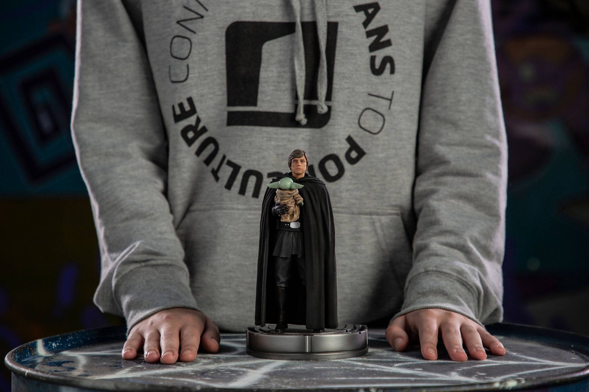 Luke Skywalker & Grogu Statue aus Star Wars The Mandalorian 1/10 Figur