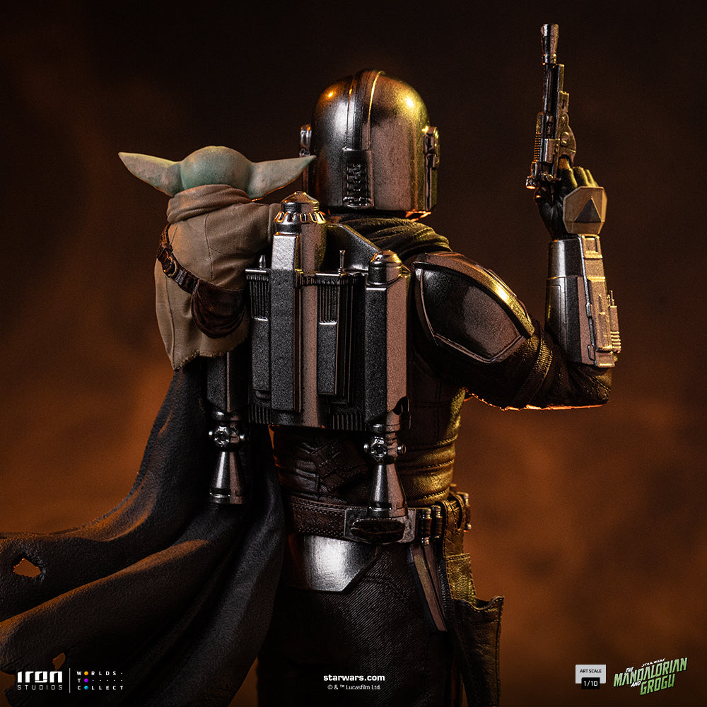 The Mandalorian & Grogu Statue Star Wars Mandalorian Movie Art Scale 1/10 Figur