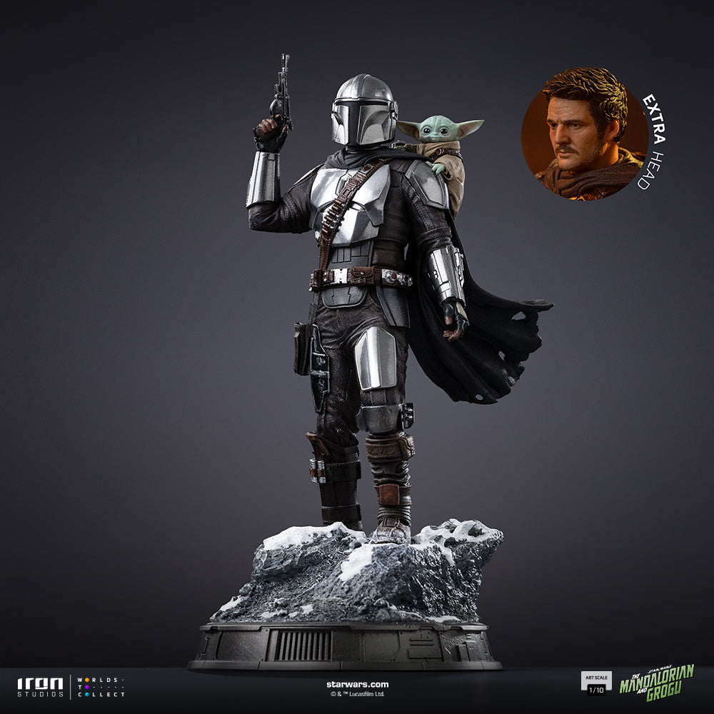 The Mandalorian & Grogu Statue Star Wars Mandalorian Movie Art Scale 1/10 Figur