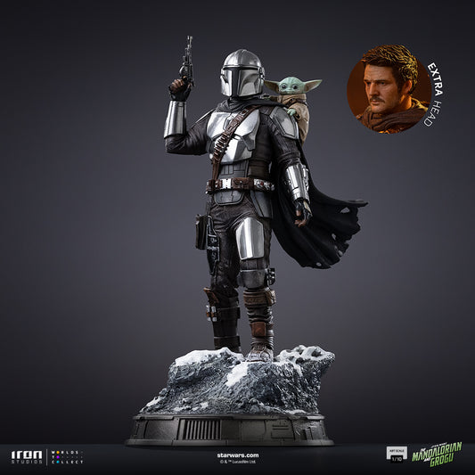 The Mandalorian & Grogu Statue Star Wars Mandalorian Movie Art Scale 1/10 Figur