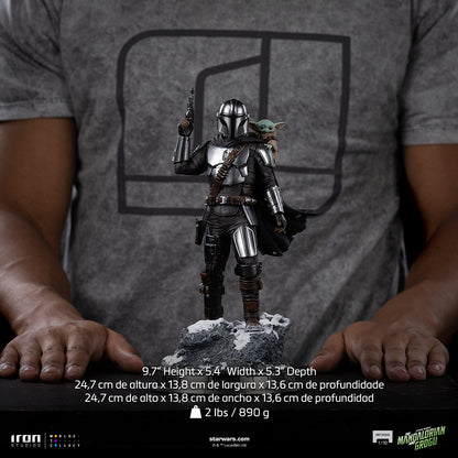 The Mandalorian & Grogu Statue Star Wars Mandalorian Movie Art Scale 1/10 Figur