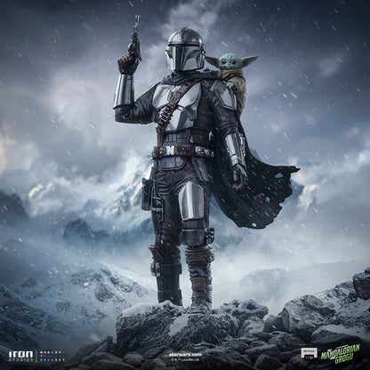 The Mandalorian & Grogu Statue Star Wars Mandalorian Movie Art Scale 1/10 Figur