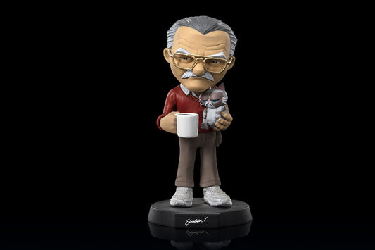Stan Lee Figur mit Grumpy Cat aus Marvel - Minico Iron Studios