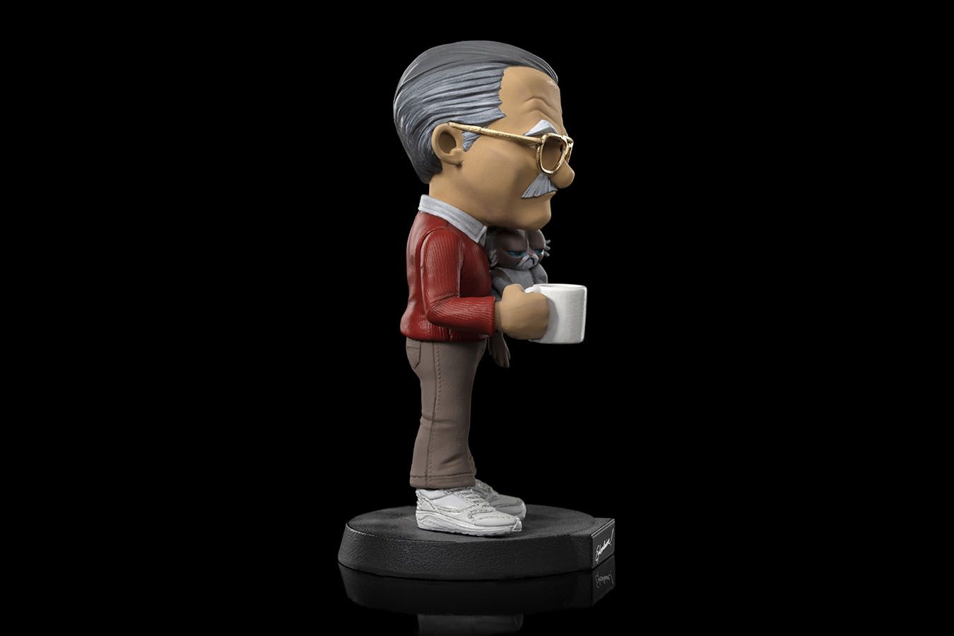 Stan Lee Figur mit Grumpy Cat aus Marvel - Minico Iron Studios