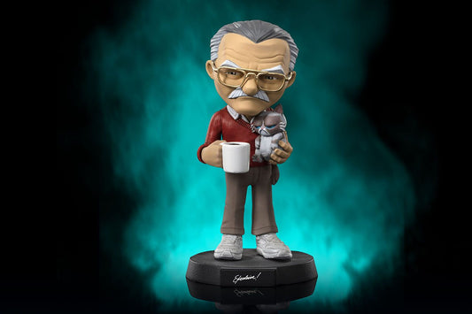 Stan Lee Figur mit Grumpy Cat aus Marvel - Minico Iron Studios